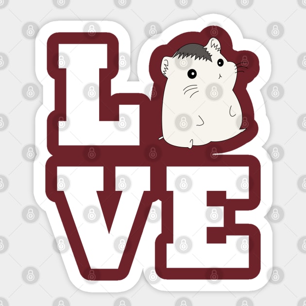 Roborovski Hamster Love Sticker by BasicBeach